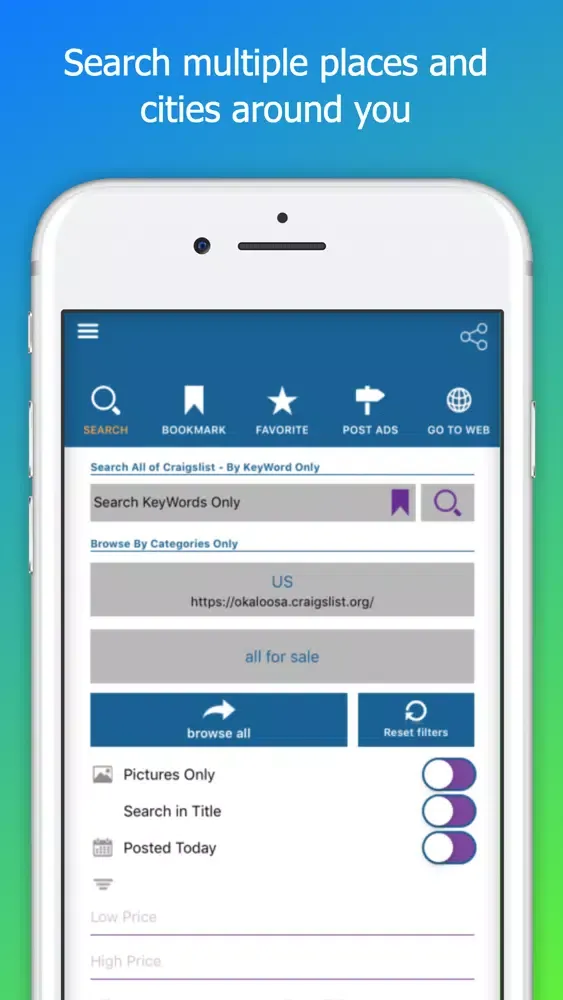Classified Listings Mobile Screenshots