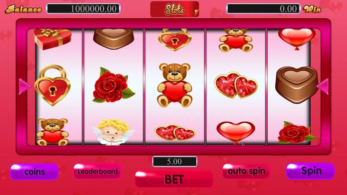 Valentine Shuffle Slots - Valentine's Day Slot Machine スクリーンショット