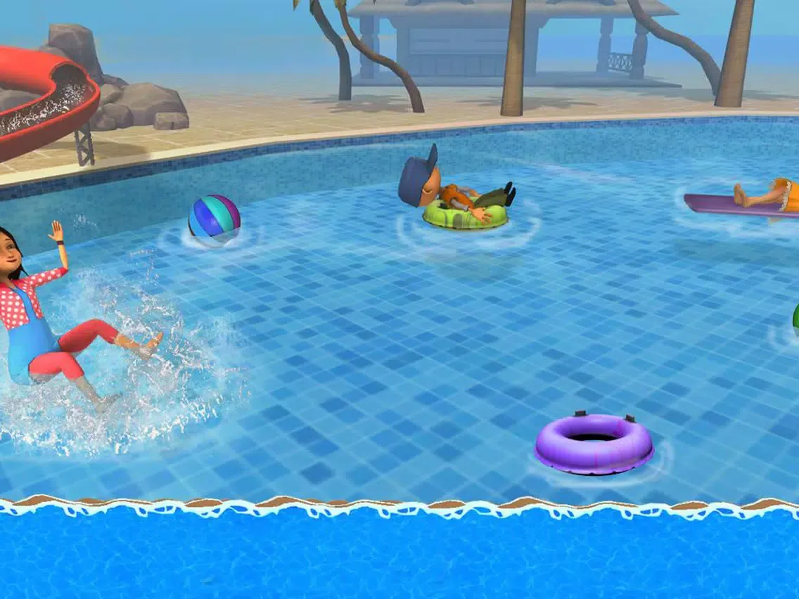 Tangkapan layar Aqua Park Speed Coaster Slide Cool Water Race Simulator Game iPad 