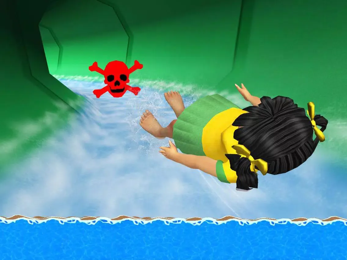 Tangkapan layar Aqua Park Speed Coaster Slide Cool Water Race Simulator Game iPad 