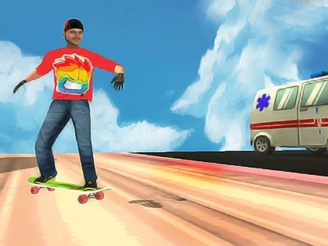 Tangkapan layar Skateboarding Games Extreme Street Thug Life Roadie Skater Subway Skating Game iPad 