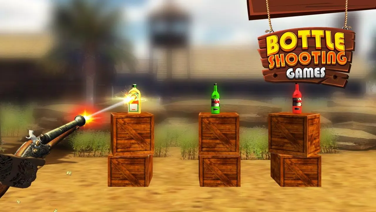 Capturas de tela do Bottle Shooting Games