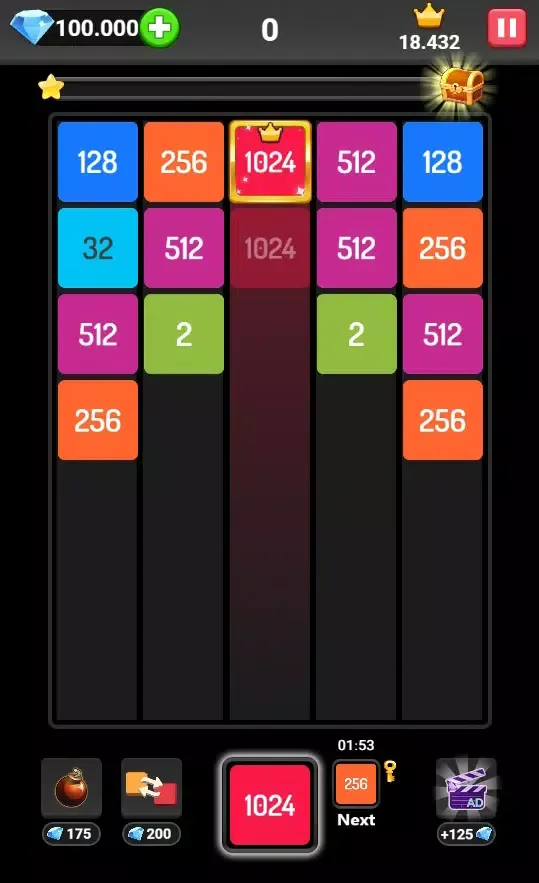 Screenshot di X3 Blocks: 2048 Puzzle Game