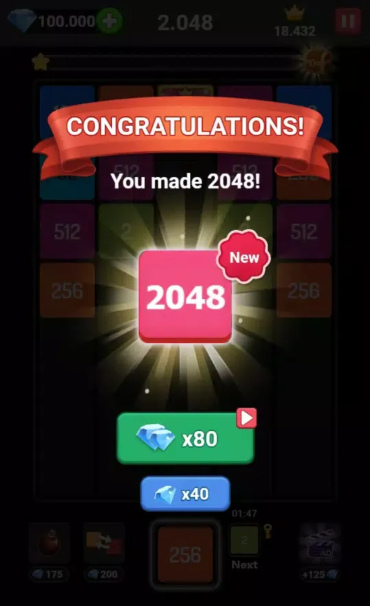Screenshot di X3 Blocks: 2048 Puzzle Game