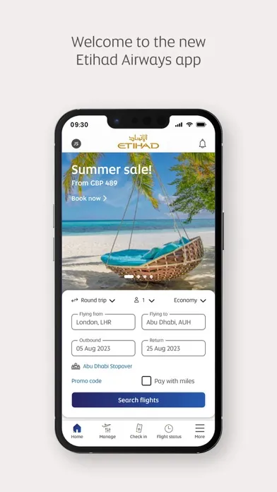 Zrzuty ekranu Etihad Airways