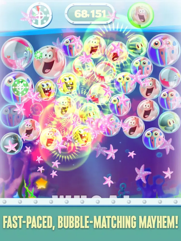 Capturas de tela do SpongeBob Bubble Party iPad 