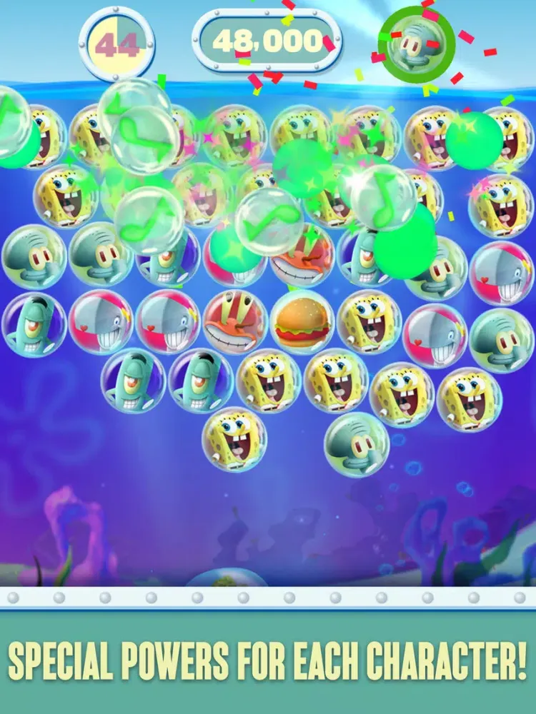 Capturas de tela do SpongeBob Bubble Party iPad 