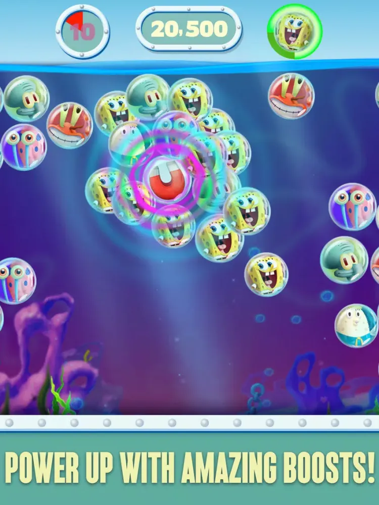 Capturas de tela do SpongeBob Bubble Party iPad 