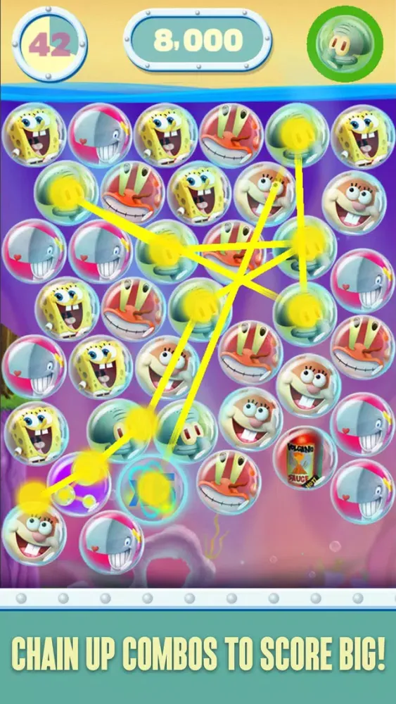 Capturas de tela do SpongeBob Bubble Party