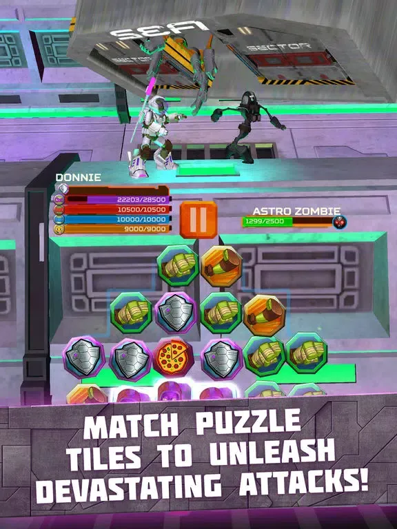 Teenage Mutant Ninja Turtles: Battle Match Game iPad 应用截图