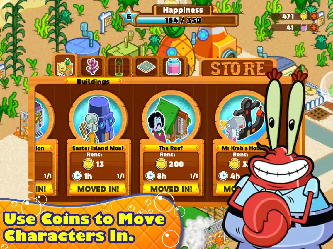 Zrzuty ekranu SpongeBob Moves In iPad 