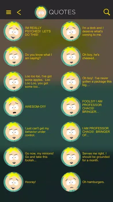 The Official South Park App Ekran Görüntüleri