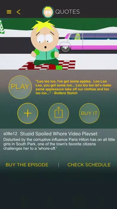 The Official South Park App Ekran Görüntüleri