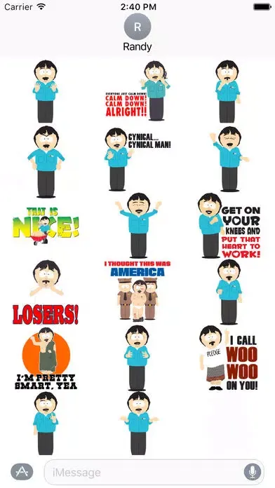 South Park: Randy Stickers سکرین شاٹس