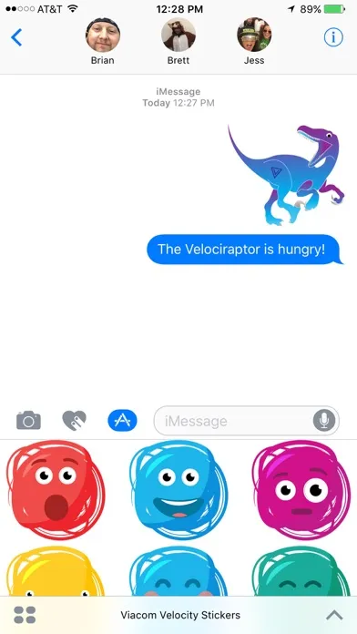 Tangkapan skrin Viacom Velocity Vmojis
