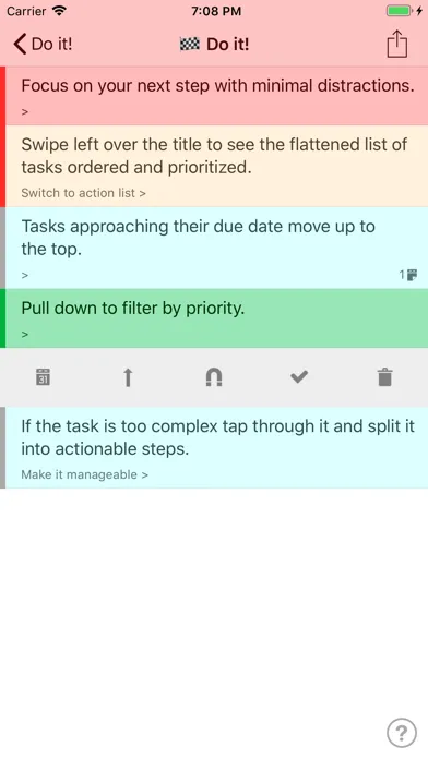 Capturas de tela do Manageable: Nested ToDo Lists