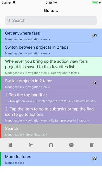 Capturas de tela do Manageable: Nested ToDo Lists