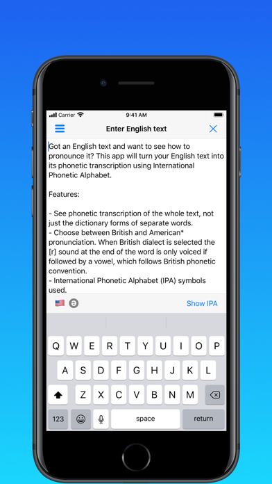 toPhonetics Converter स्क्रीनशॉट