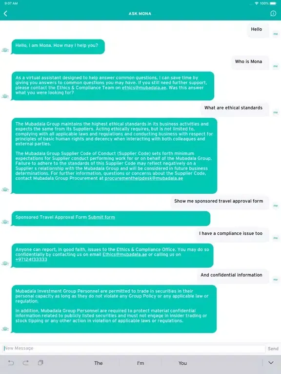 M-Ethics & Compliance iPad  Screenshots
