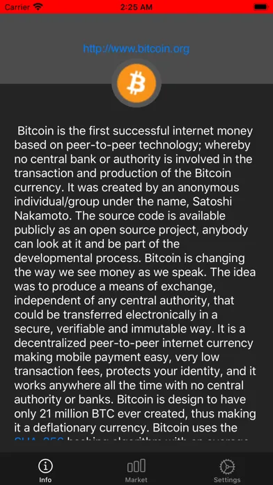 Capturas de pantalla de Bitcoin Market Reports