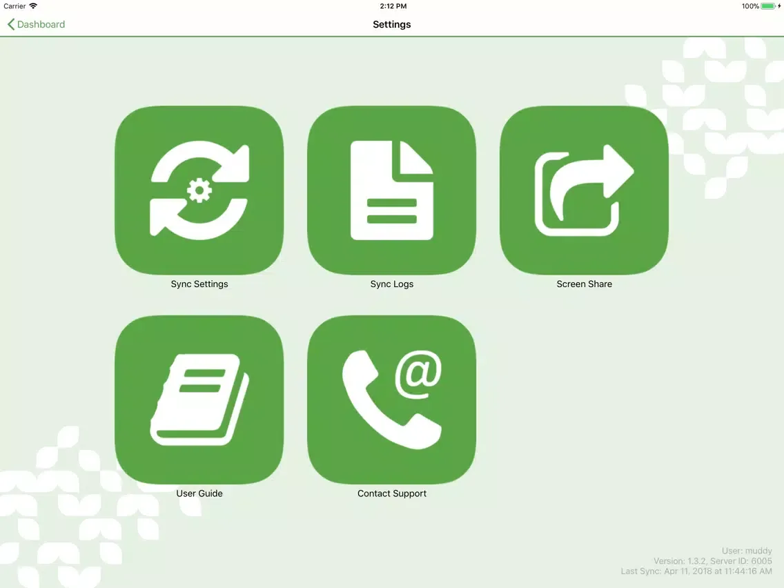 Tangkapan skrin Greenlight Quality Control iPad 