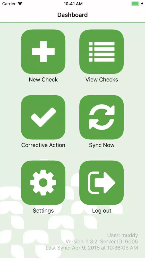 Tangkapan skrin Greenlight Quality Control