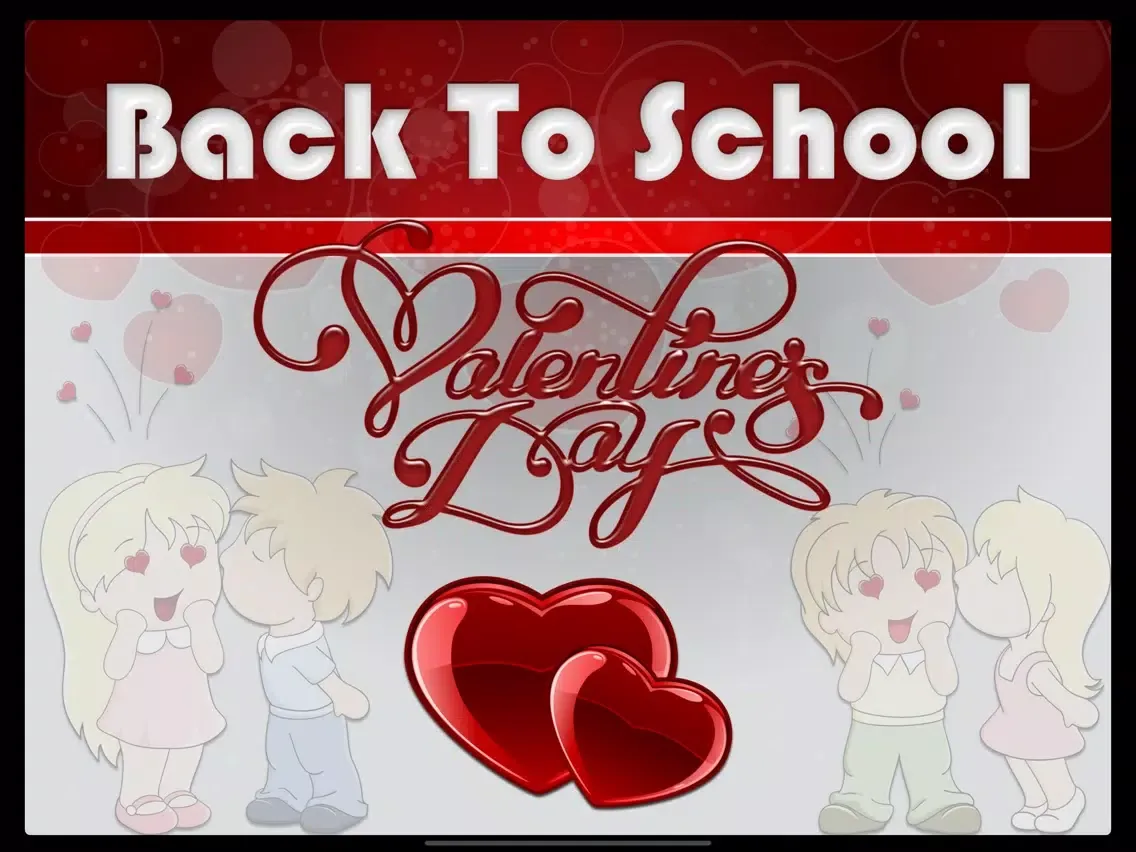 Capturas de tela do Back2School Valentine iPad 