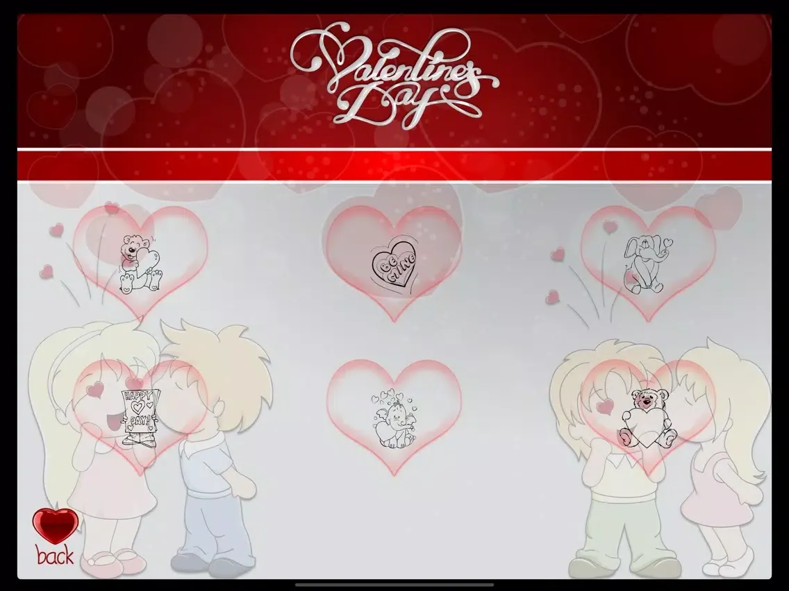 Capturas de tela do Back2School Valentine iPad 