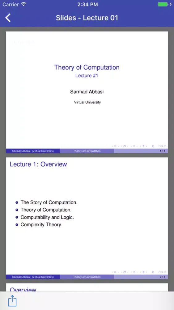 Tangkapan layar CS701 - Theory of Computation