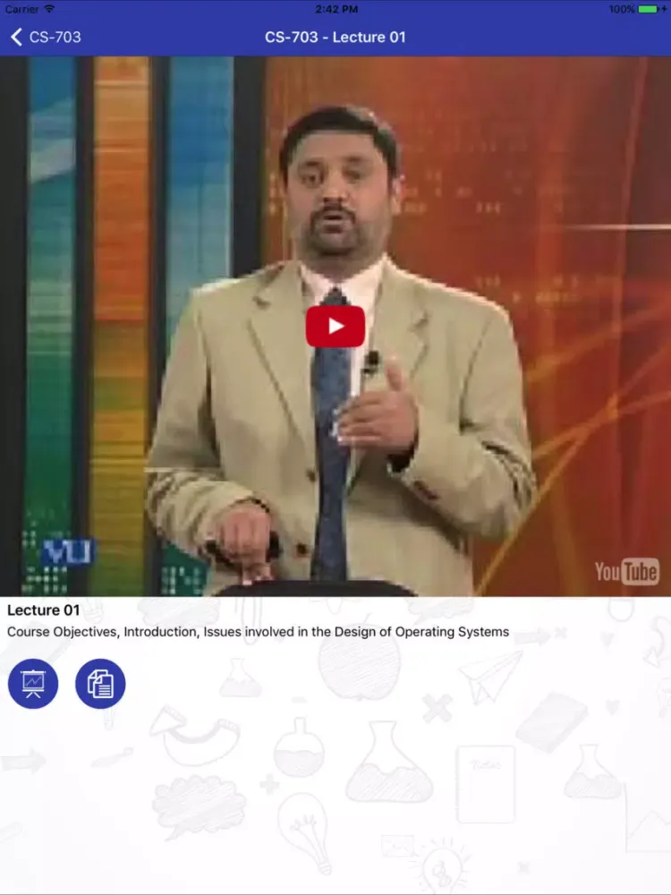 CS703 - Advanced Operating Systems iPad スクリーンショット