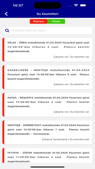 Tangkapan layar Muğla Büyükşehir Belediyesi