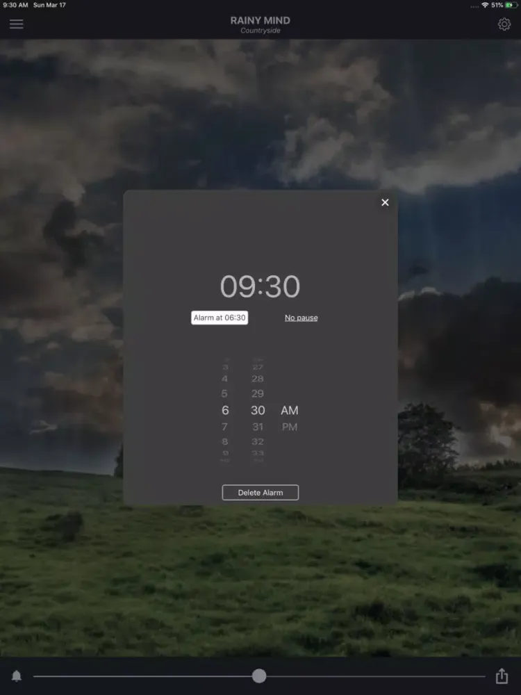 Ảnh chụp màn hình của Rain sleep sounds: Rainy Mind iPad 