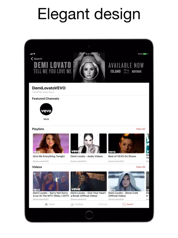 Tuber: Watch videos natively iPad  স্ক্রিনশট
