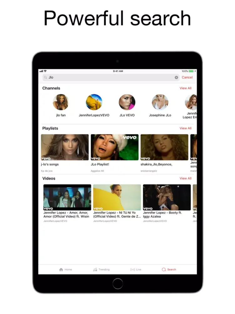 Tuber: Watch videos natively iPad  স্ক্রিনশট
