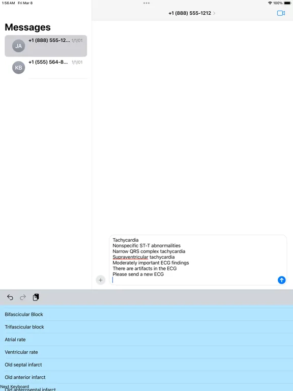 Скриншоты ECG Keyboard iPad 
