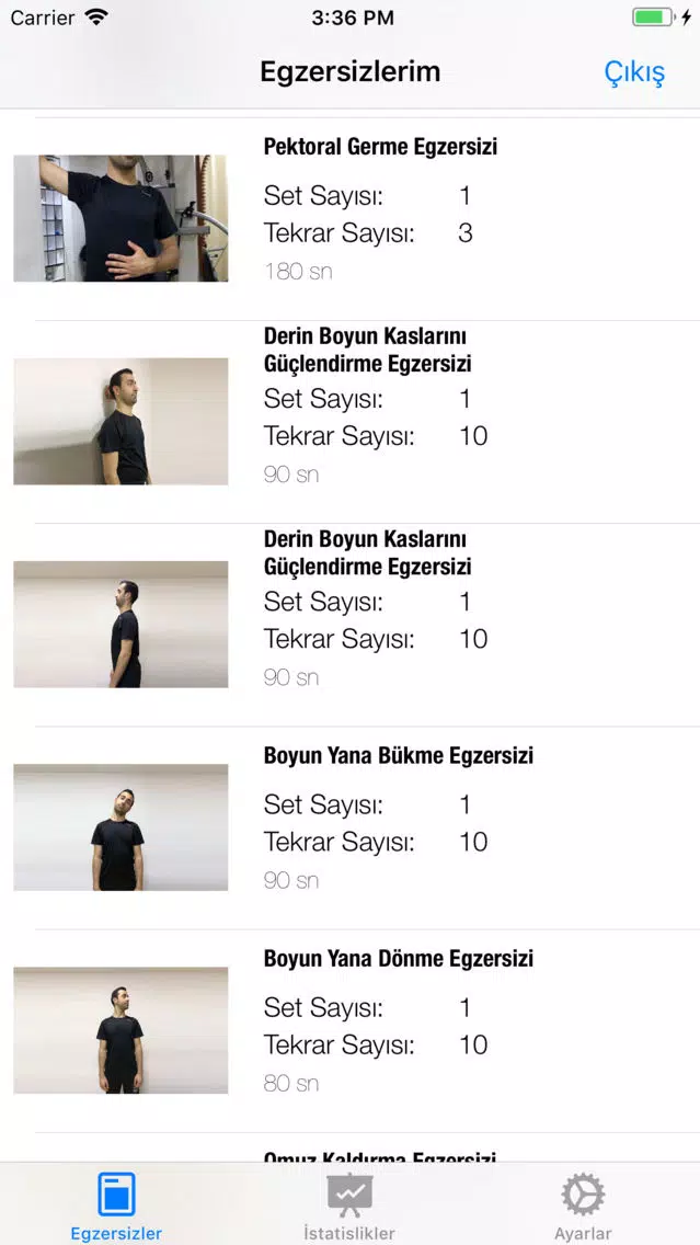 Zrzuty ekranu M.Ü. Neck Exercises
