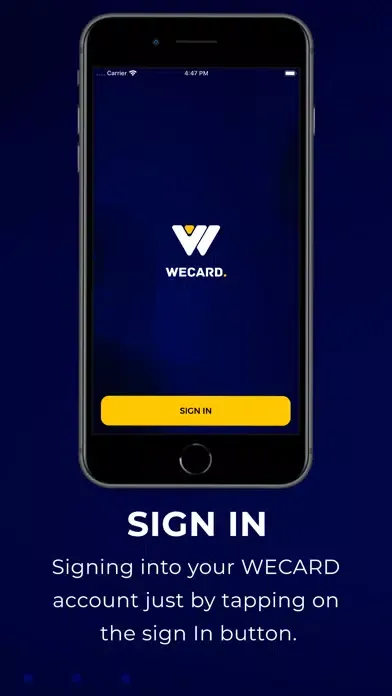Capturas de tela do WeCard.
