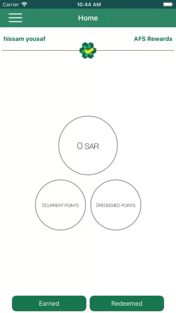 Ảnh chụp màn hình của AFS Rewards Program