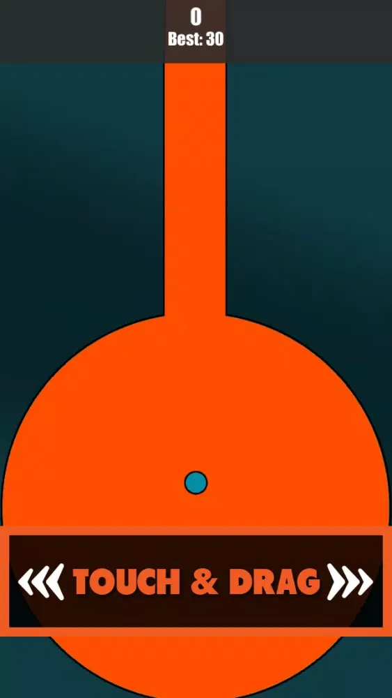 Ảnh chụp màn hình của Keep Blue Ball In Orange Line