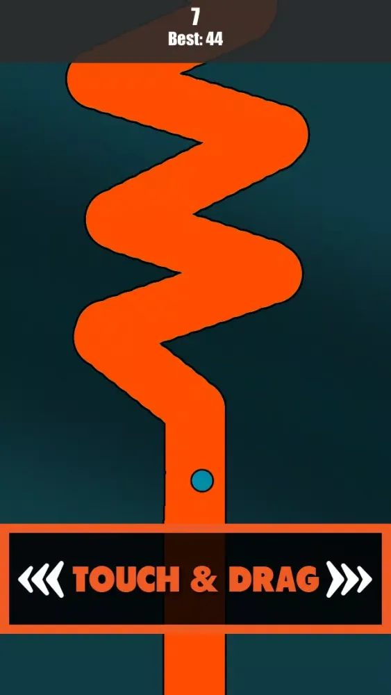 Ảnh chụp màn hình của Keep Blue Ball In Orange Line