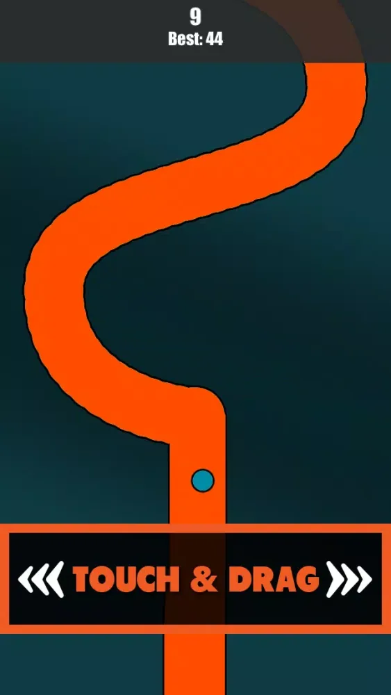Ảnh chụp màn hình của Keep Blue Ball In Orange Line
