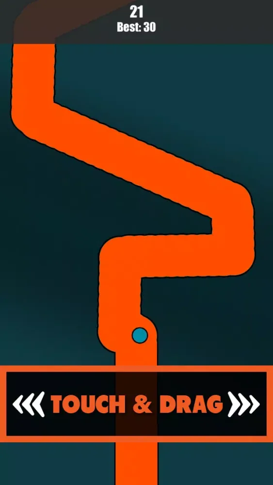 Ảnh chụp màn hình của Keep Blue Ball In Orange Line