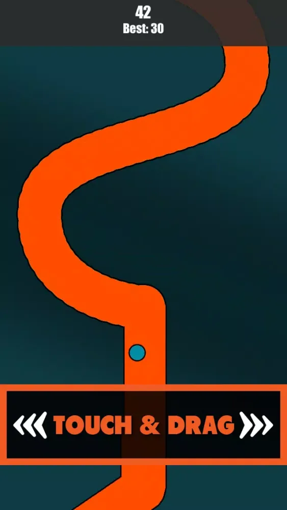 Ảnh chụp màn hình của Keep Blue Ball In Orange Line