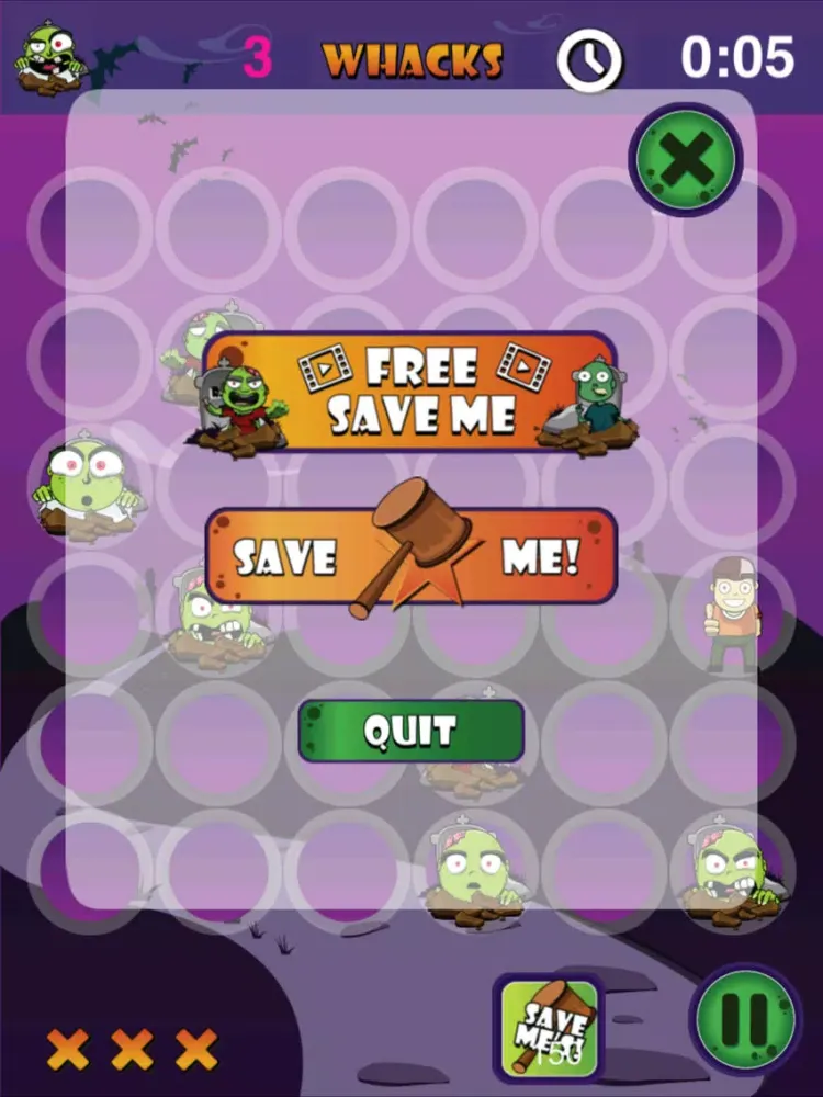Whack A Zombie Pro iPad  Screenshots