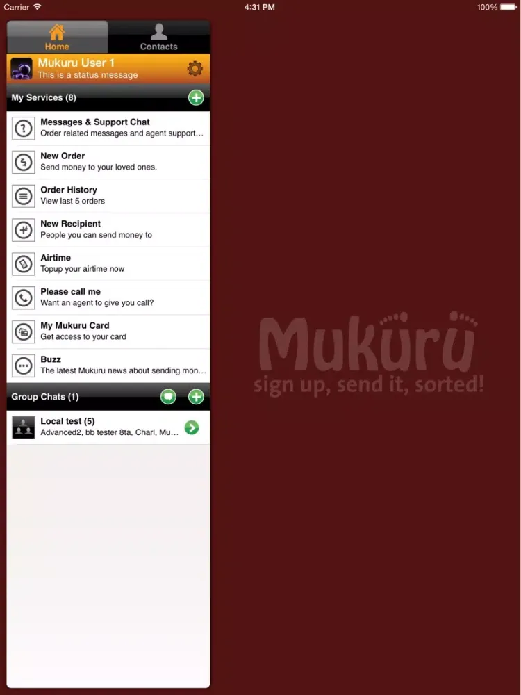 Mukuru iPad  سکرین شاٹس
