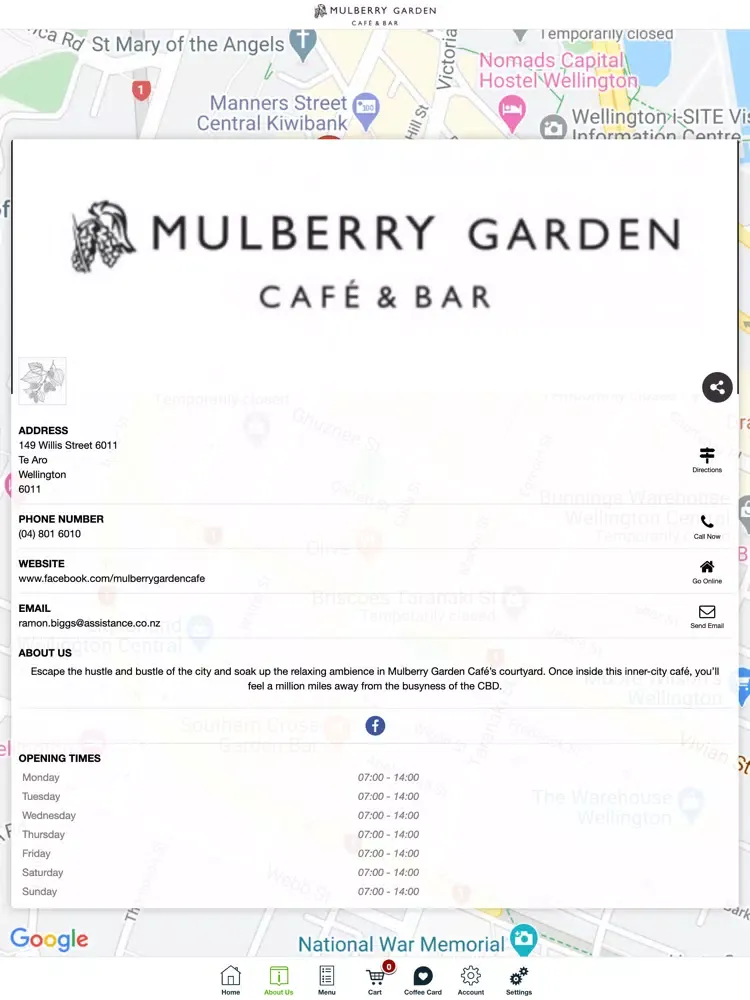Mulberry Garden Cafe iPad  スクリーンショット