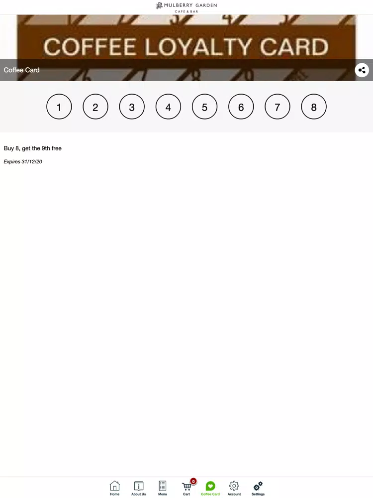 Tangkapan skrin Mulberry Garden Cafe iPad 
