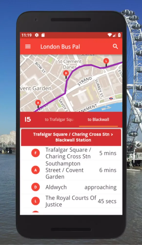 Tangkapan layar London Bus Pal