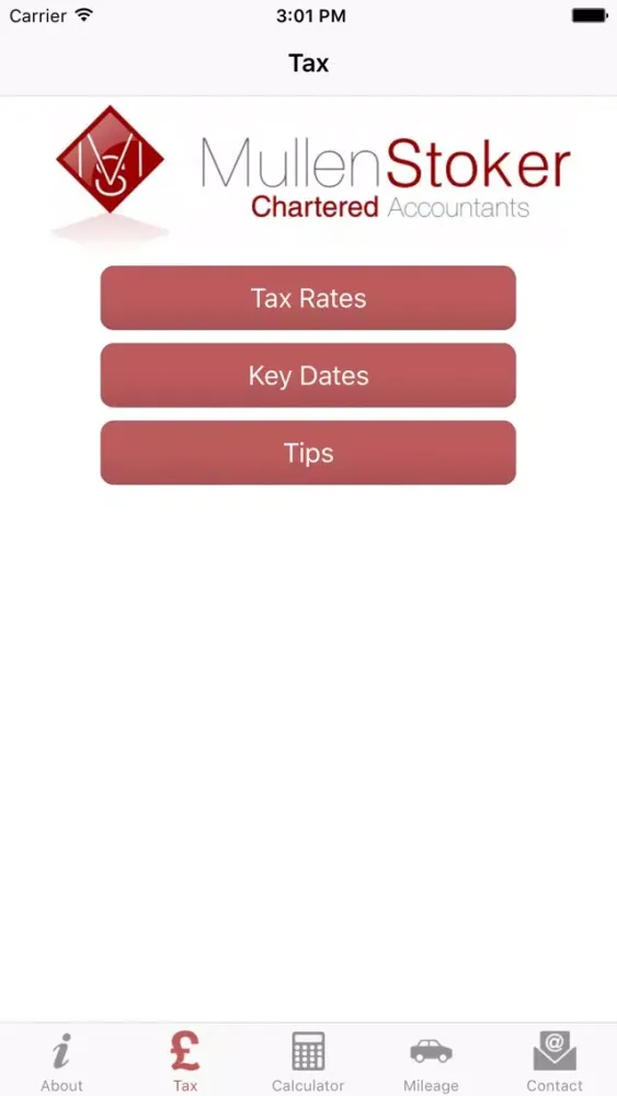 Captures d'écran de Mullen Stoker UK Tax App
