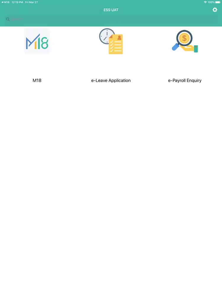 Capturas de pantalla de ESS UAT iPad 